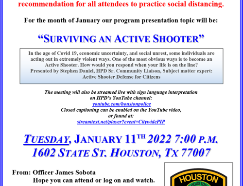 CANCELED: HPD Chief’s Citywide PIP Holiday Meeting Invitation for Tuesday, Jan. 11